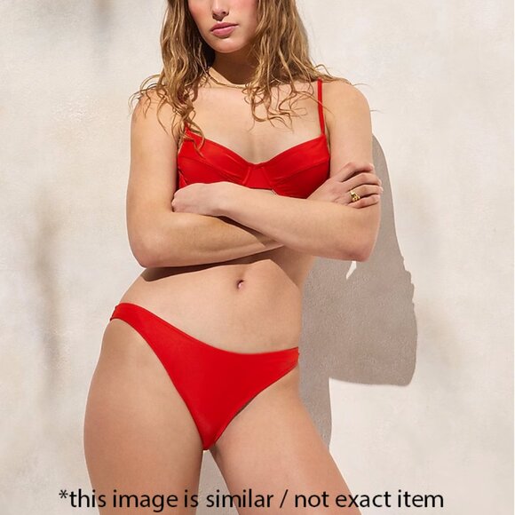 NWOT - J.Crew Red Underwire Bikini | Size 34D & Size M - Picture 2 of 10